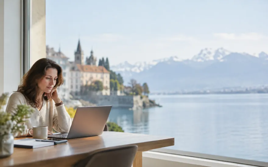 22bet suisse : adulte vérifiant des informations dans un cadre suisse