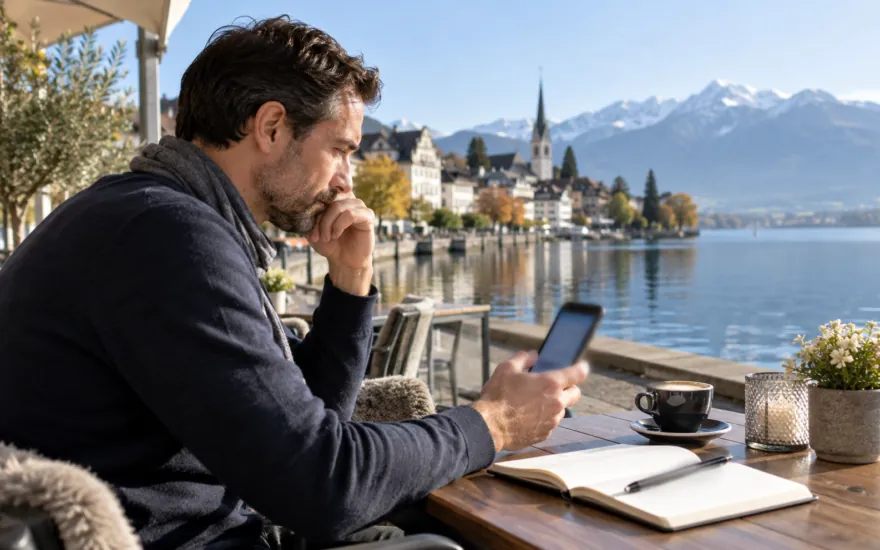 seriöse online casinos schweiz in der Schweiz: ruhige Prüfung persönlicher Angaben und Zahlungsinformationen vor Schweizer Kulisse